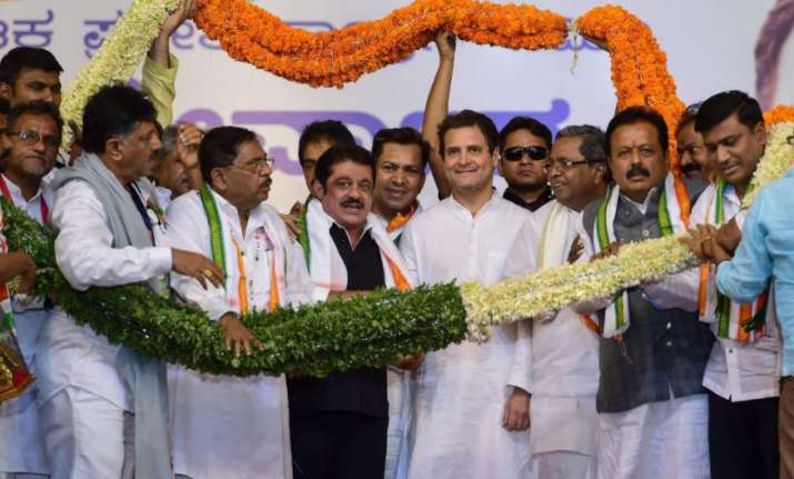 Mysuru: Congress President Rahul Gandhi with newly