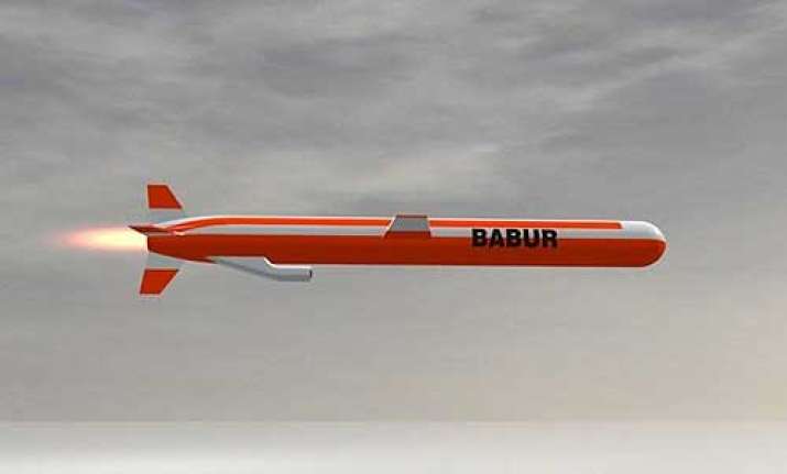 File photo of Pakistan's cruise missile Babur Weapon