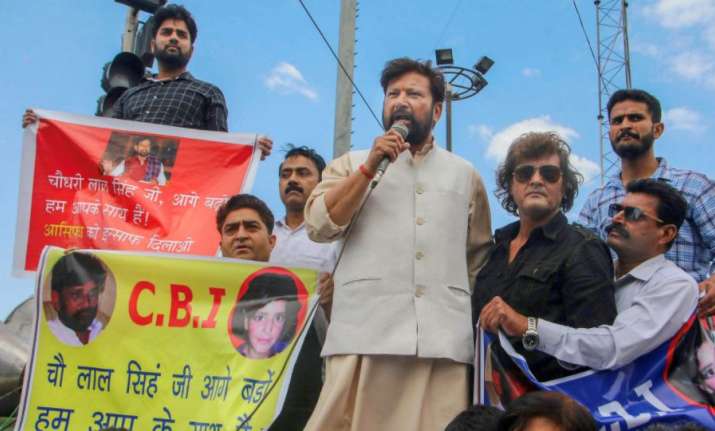 Jammu: Former BJP minister Choudhary Lal Singh leads a