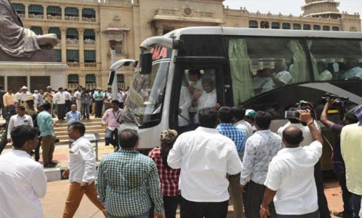 Congress, JD(S) MLAs being shifted to Hyderabad hotel from
