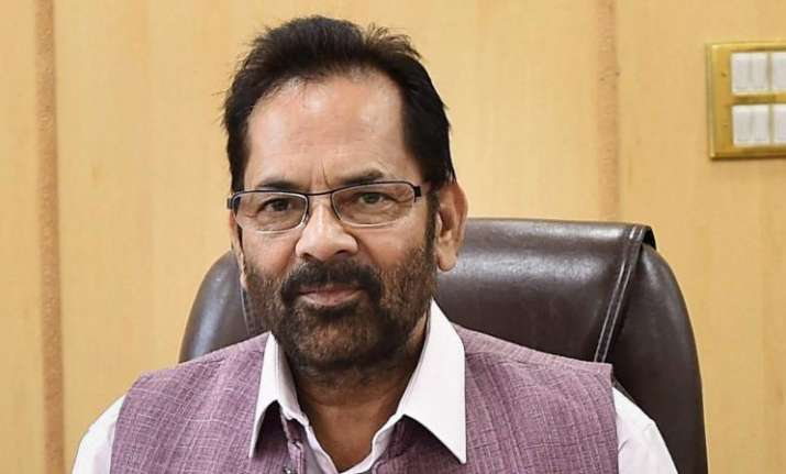 Union minister Mukhtar Abbas Naqvi
