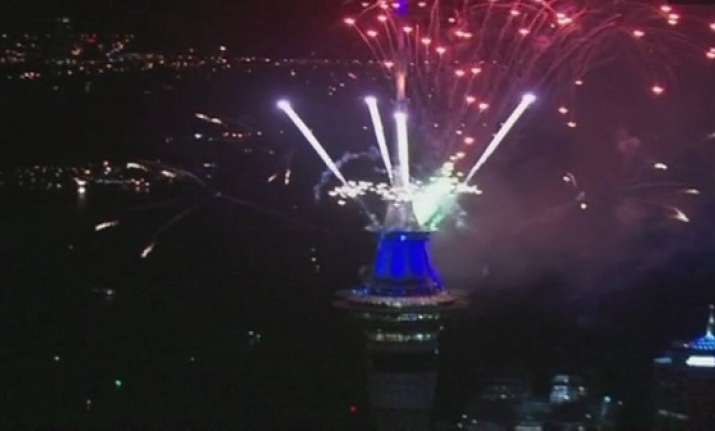 New Zealand's Auckland welcomes the new year with fireworks