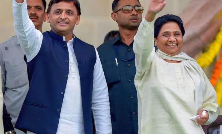 Samajwadi Party leader Akhilesh Yadav and Bahujan Samaj