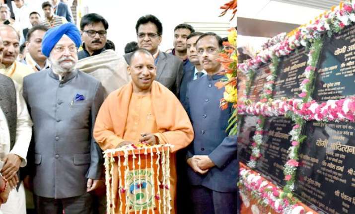 UP CM Yogi Adityanath inaugurates Noida Metro's 'Aqua Line'