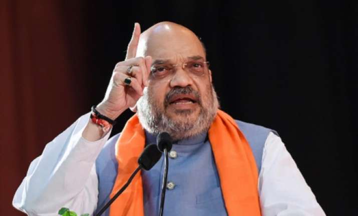 BJP National President Amit Shah addresses the 'Sahkarita