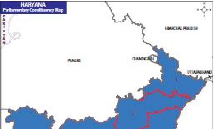 Map of Haryana