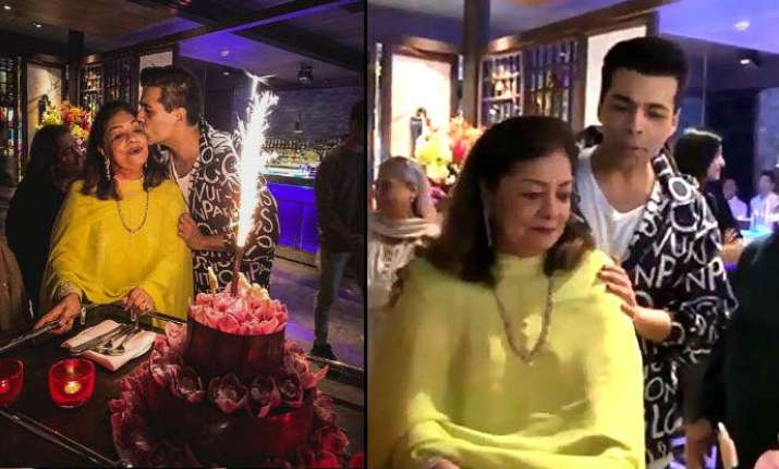 Karan Johar celebrates mother Hiroo Johar’s birthday,