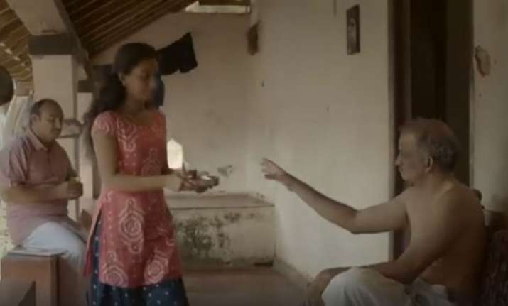 A still from the video posted by K Sudhakaran