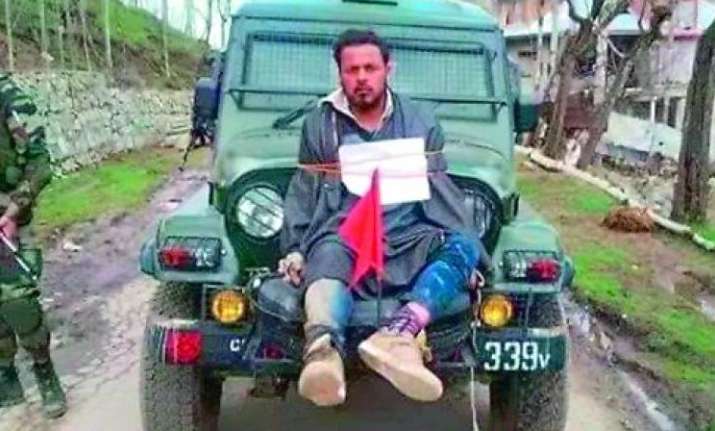 Farooq Ahmed Dar used as a 'human shield'