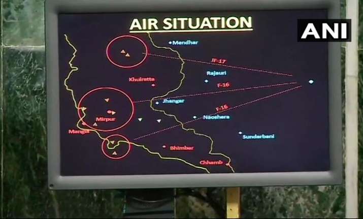 Radar images of an air battle between IAF pilot Abhinandan