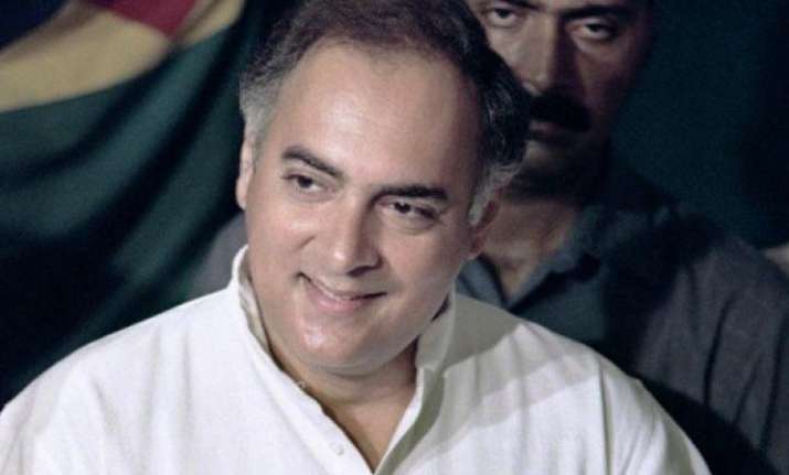 Former prime minister Rajiv Gandhi