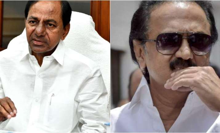 Telangana Chief Minister K. Chandrasekhar Rao and DMK
