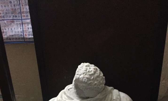 A bust of the 19th-century social reformer was vandalised