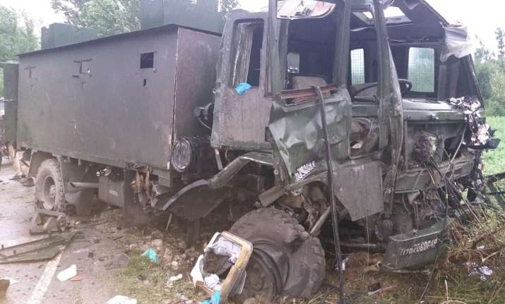 Terrorists target army vehicle with IED blast in Pulwama, 9