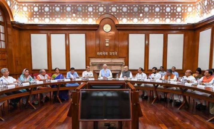 Narendra Modi in his first cabinet meeting after election
