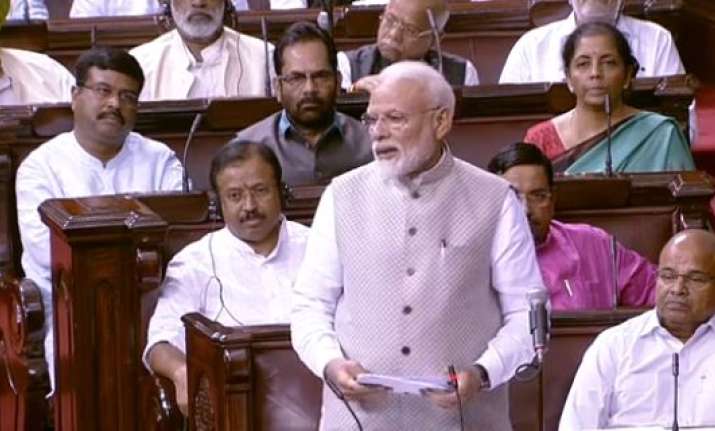 PM Narendra Modi in Rajya Sabha