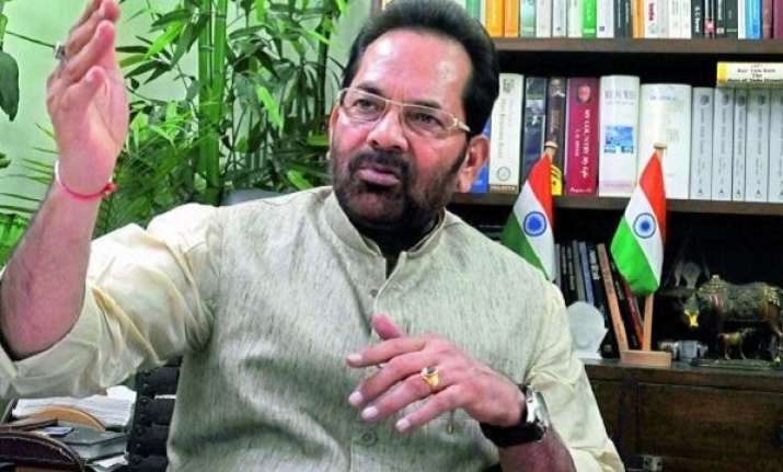 Union Minister for Minority Affairs Mukhtar Abbas Naqvi