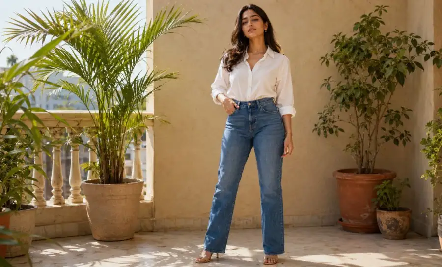 Straight-leg jeans