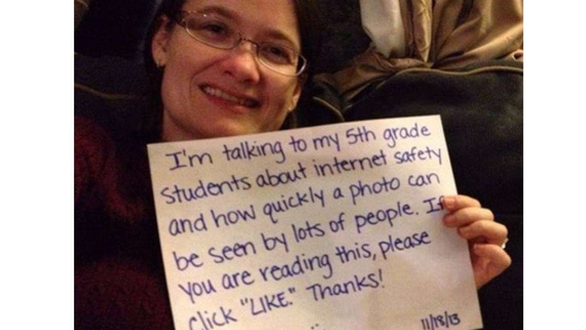 Teacher's photo goes viral with lesson about dangers of posting online ...