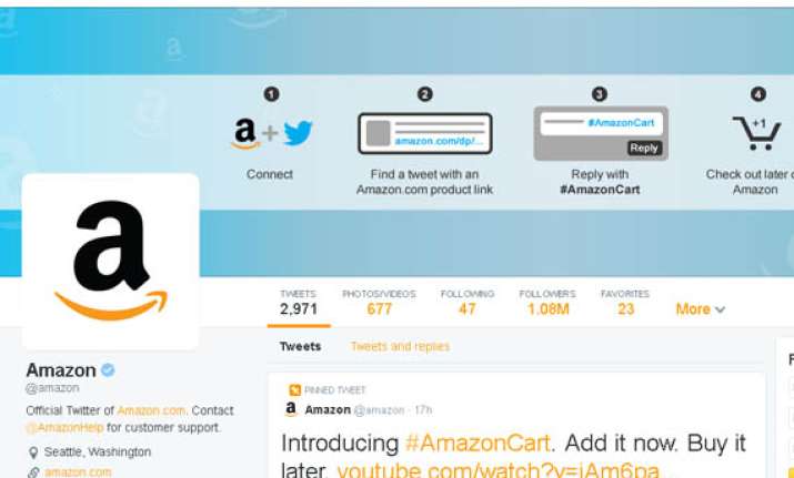 amazon to let shoppers fill cart via twitter
