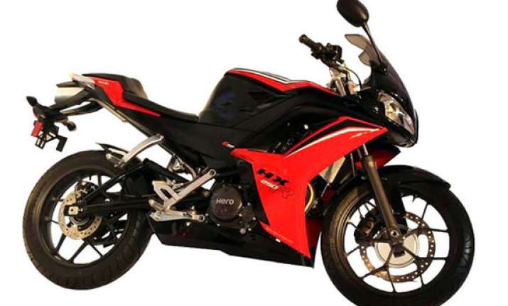 delhi auto expo 2014 hero unveils 250cc motorcycle hx250r