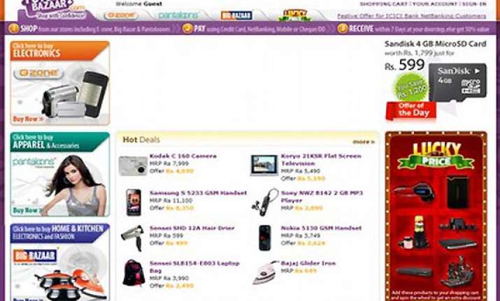 futurebazaar to target daily sales of rs 1 cr