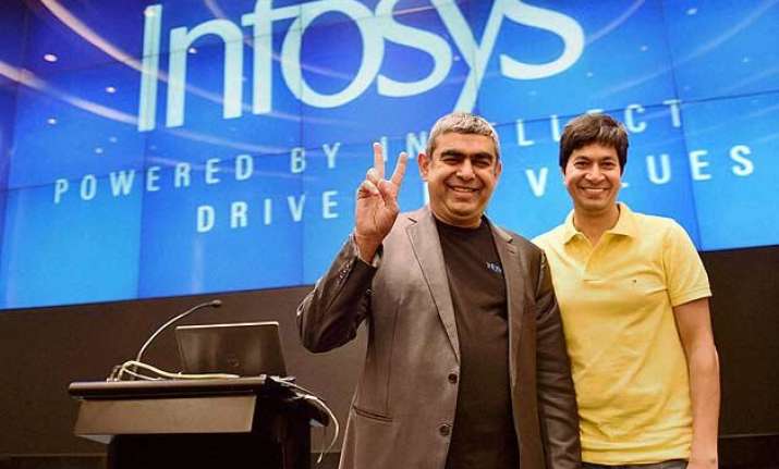 infosys profit up 5 raises sales forecast for fy 16