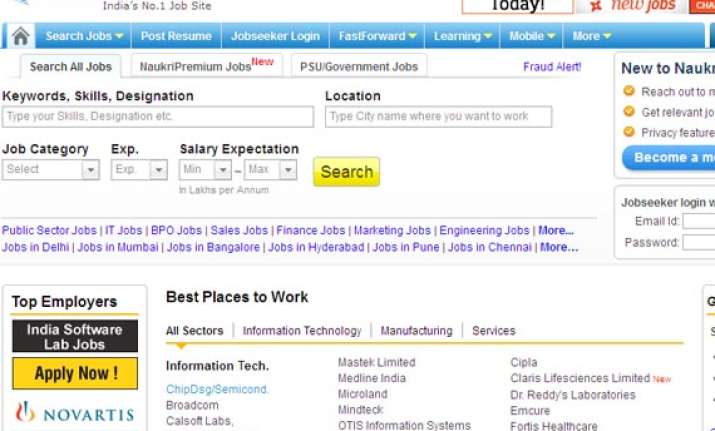 naukari com login