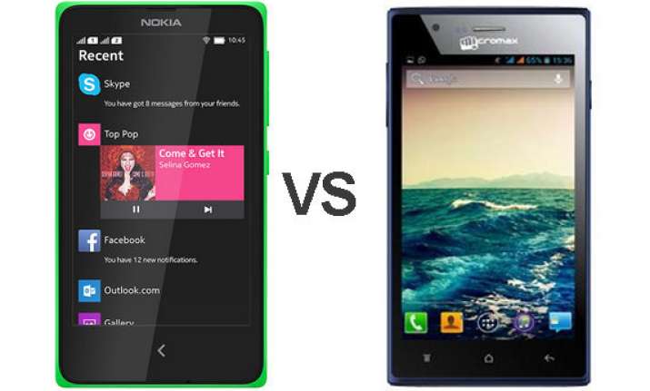 nokia x vs micromax bolt a075 a comparison