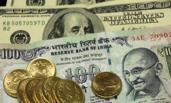 rupee up 10 paise against dollar