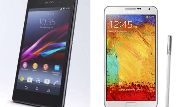 sony xperia z1 vs samsung galaxy note 3 a comparison