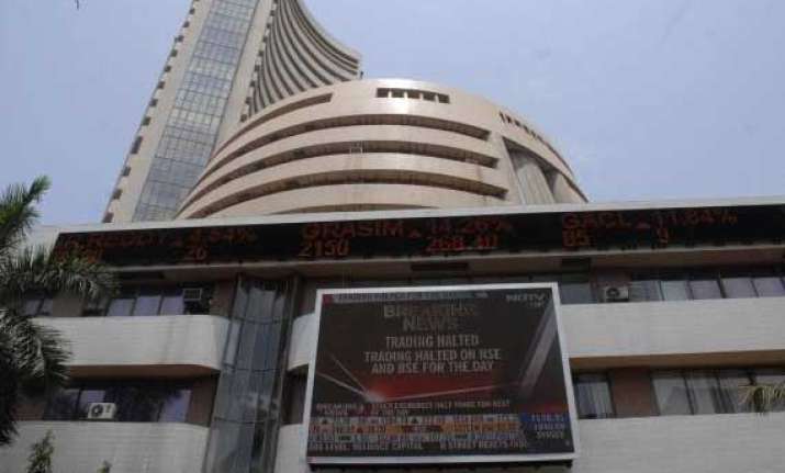 sensex erases initial gains ends 10 pts down