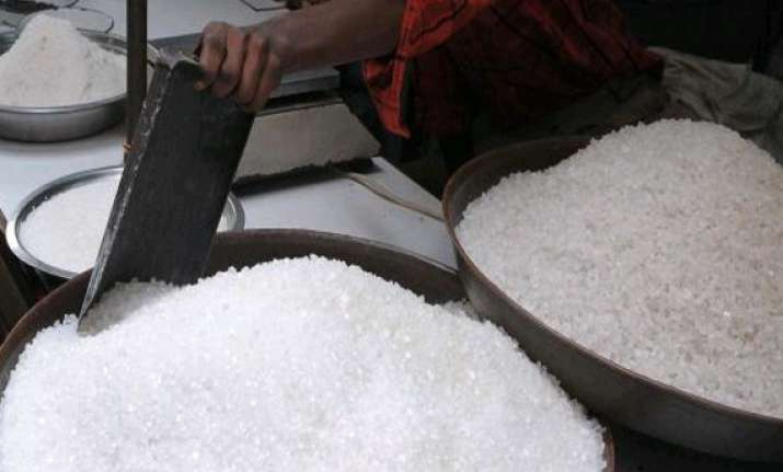 sugar falls on subdued demand