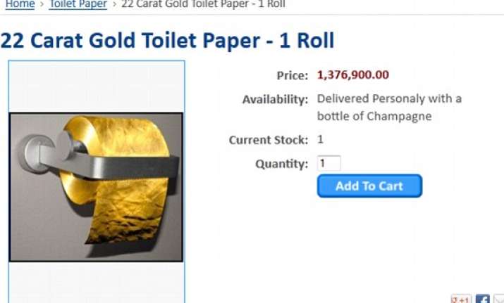 toilet paper made of 22 carat gold goes on sale at rs 8.2