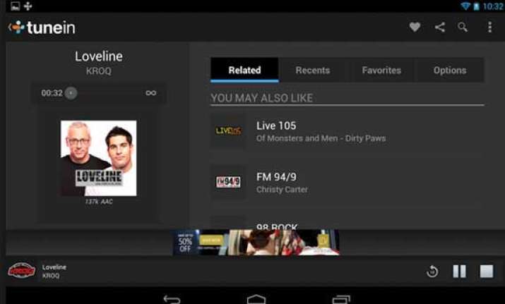 tunein adds way to hear recently started songs