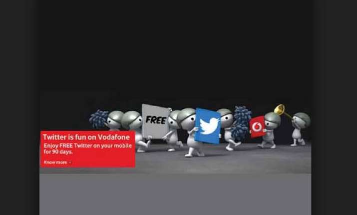 vodafone india offers free twitter access for three months