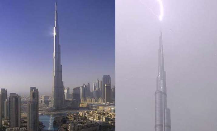 when bolt hit the world s tallest building in dubai