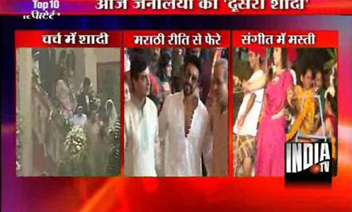 after marathi style wedding riteish genelia marry in church