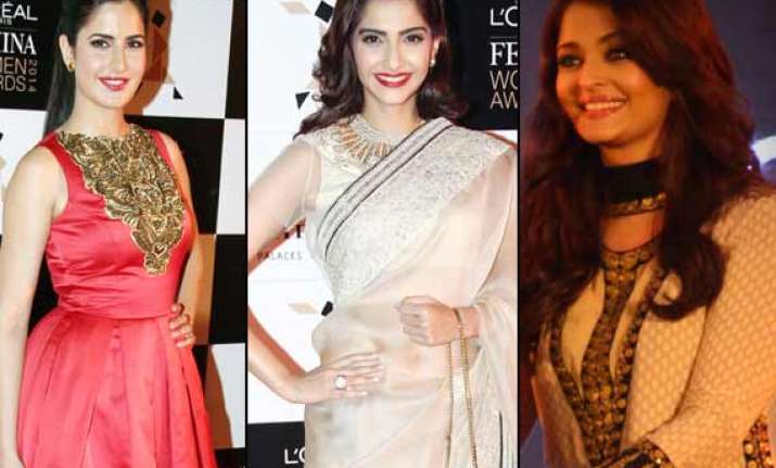 aishwarya sonam katrina sizzle at l oreal paris femina