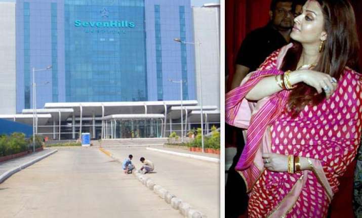 aishwarya admitted to seven hills hospital in andheri