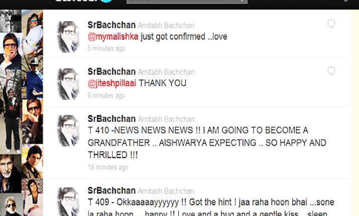 aishwarya rai expecting grandfather amitabh spills the beans