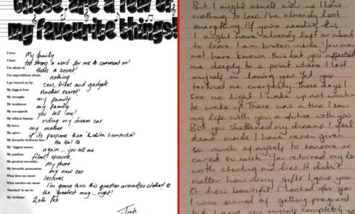 jiah khan suicide fresh handwriting sample heightens