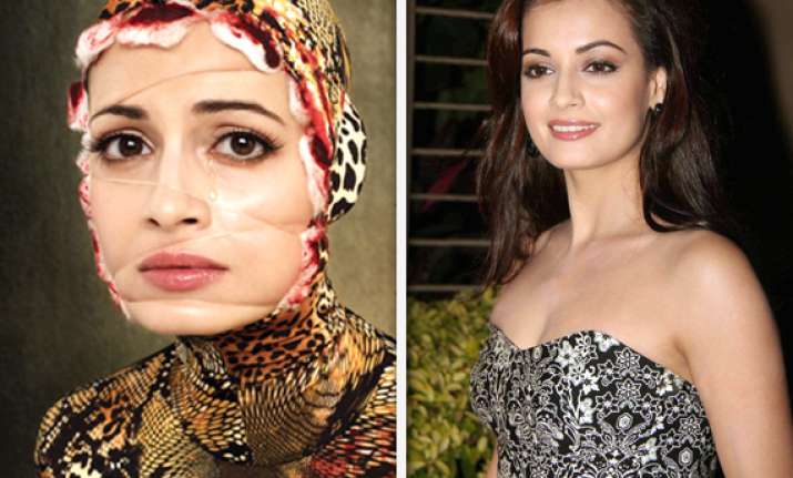 dia mirza dresses as snake for new animal rights campaign