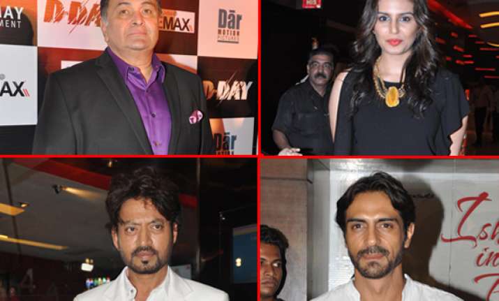 stars shine at the first look launch of d day in mumbai