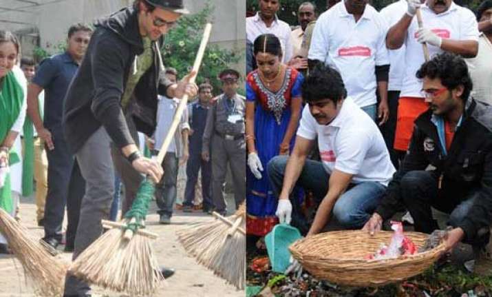narendra modi lauds hrithik nagarjuna over clean india drive