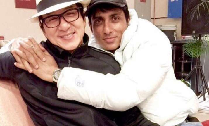 sonu sood gets jacket as gift from his bro jackie chan