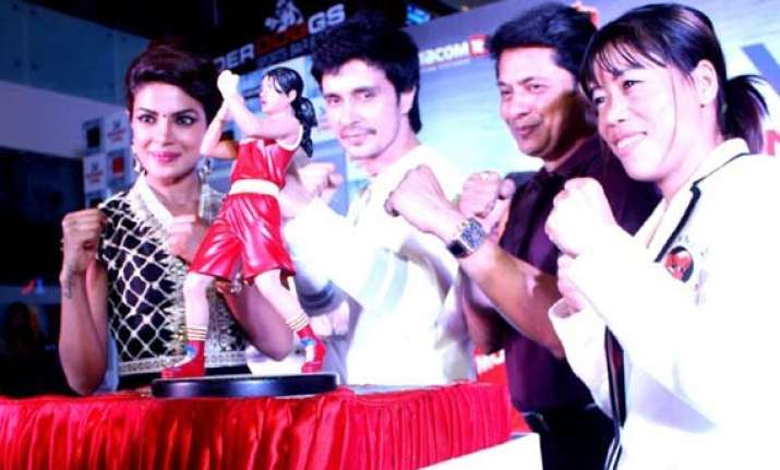 mary kom team cheers for real mary kom
