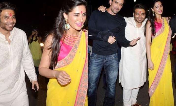 uday chopra nargis fakhri celebrate diwali together is the