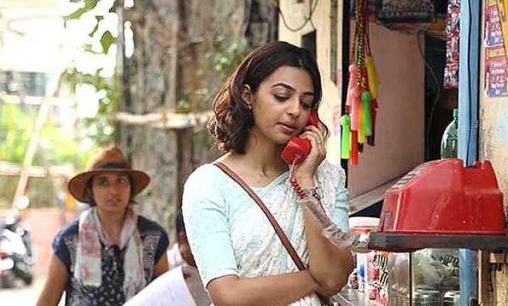 radhika apte goes smartly weird with sneakers on sari in