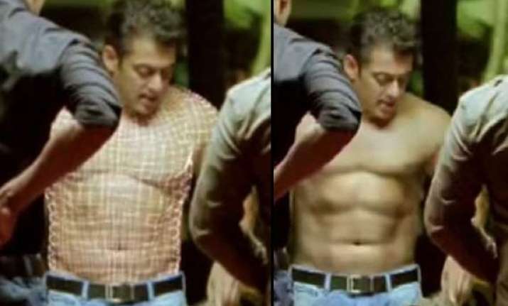Salman Khan S Fake Six Pack Abs Video Goes Viral View Pics Salman Khan S Fake Six Pack Abs Video Goes Viral View Pics
